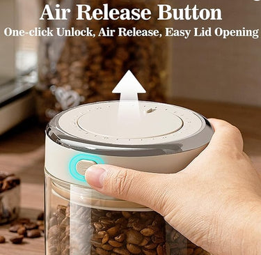 1700ml Airtight Coffee Canister – Borosilicate Glass Jar with One-Way Valve & Date Tracker